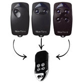 Nice Flor - S Compatible 4 - Button Remote Control – 433.92 MHz Rolling Code - Battery Mate
