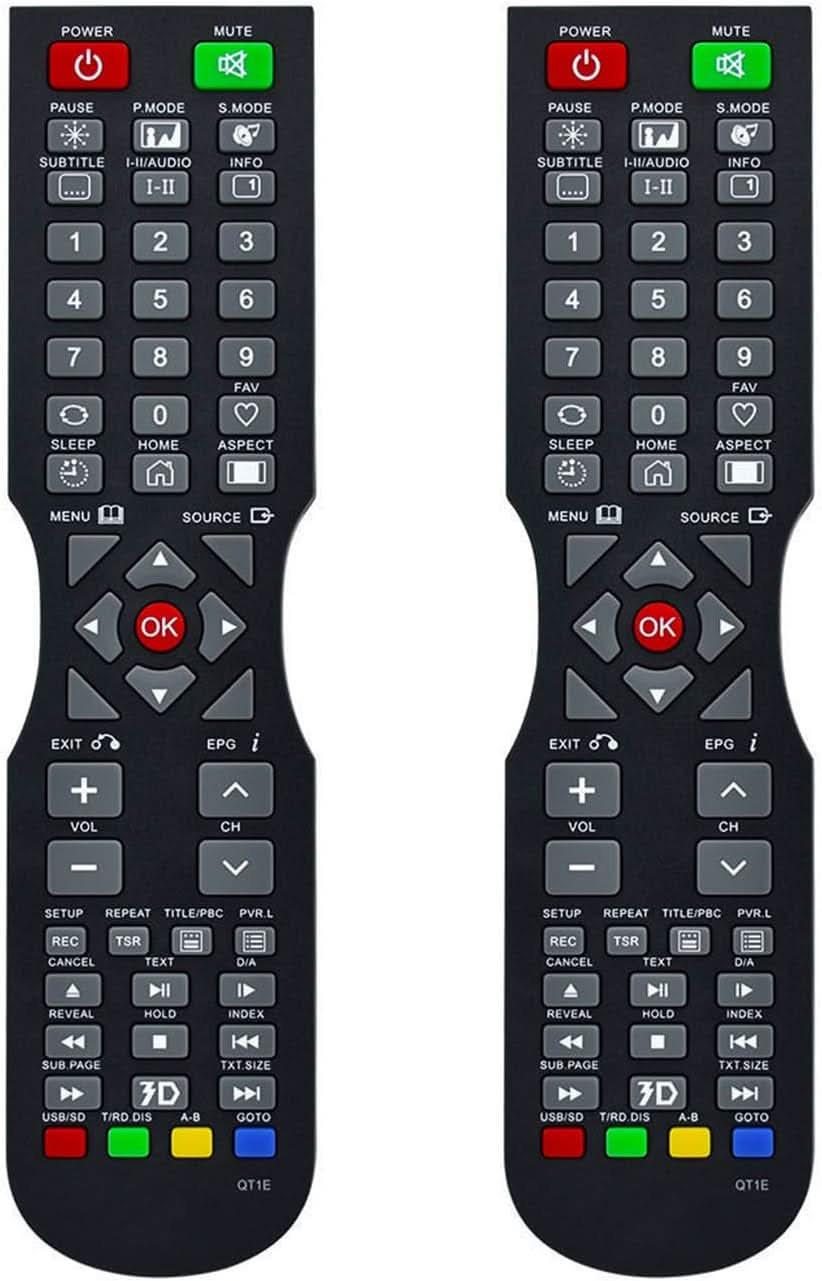 TAVICE 2 PACK Compatible Remote For SONIQ QT1E QT155 QT166 QT138 Remote TV E55V13A E55V14B - Battery Mate