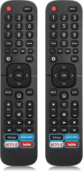 TAVICE 2 PACK EN2BS27H Replacement Remote Control – Compatible with Hisense TVs (Many 4K & UHD Models) - Battery Mate