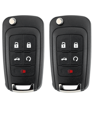 TAVICE 2 PACK For HOLDEN COMMODORE VF 5 Button Remote Flip Key Blank Shell/Case/Enclosure - Battery Mate