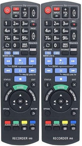 TAVICE 2 PACK N2QAYB001077 Remote Control Compatible Panasonic DMR - HWT260GN DMR - PWT560GN - Battery Mate