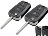 TAVICE 2 Pack Replacement remote Flip car key shell suitable for HYUNDAI i20 i30 i35 - Battery Mate