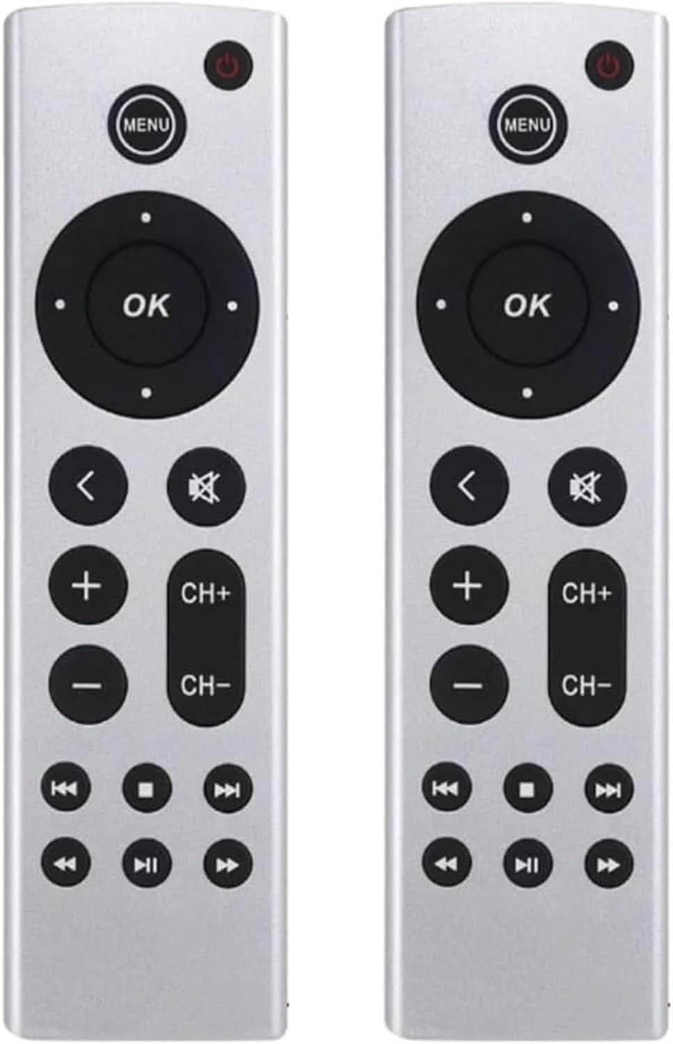 TAVICE 2 PACK Replacement Universal Infrared Remote Control Compatible For Apple TV1/TV2/TV3 - Battery Mate