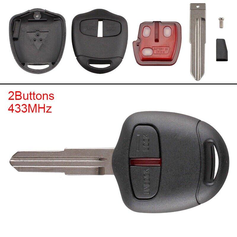 2 Buttons Remote Key Fob with ID46 Chip Fit for MITSUBISHI Triton Pajero 08-12 - The Remote Factory