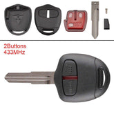 2 Buttons Remote Key Fob with ID46 Chip Fit for MITSUBISHI Triton Pajero 08-12 - The Remote Factory