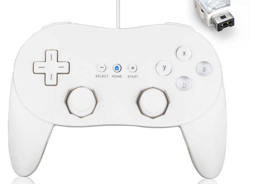 (2 Pack) Classic Pro Wired Controller For Wii White Gamepad Joypad - The Remote Factory