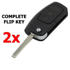 2x FORD Remote Flip Key BF FG Falcon Territory Mondeo FPV Focus Fiesta w/ chip - The Remote Factory