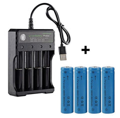 4x 3.7V 18650 Li-ion Rechargeable Battery + USB Smart Charger Indicator - The Remote Factory