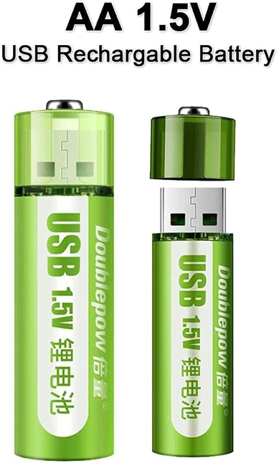 AA Battery 1800mWh USB Rechargeable li-ion Battery 1.5v - The Remote Factory