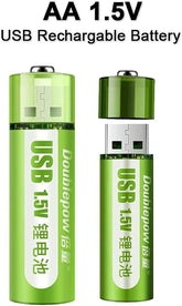 AA Battery 1800mWh USB Rechargeable li-ion Battery 1.5v - The Remote Factory