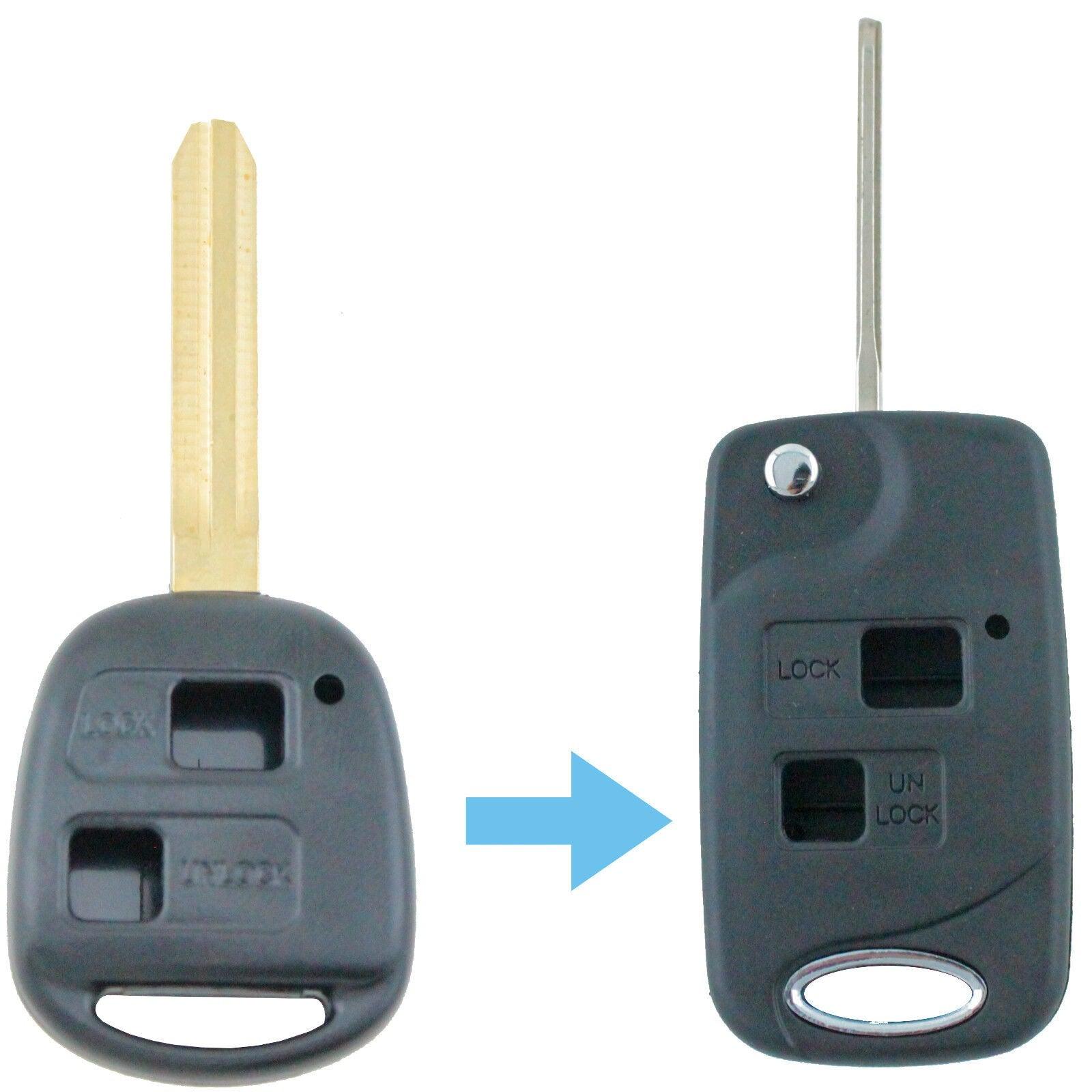 Compatible With Toyota Prado RAV4 Corolla Remote Car Flip Key Blank Shell/Case - The Remote Factory