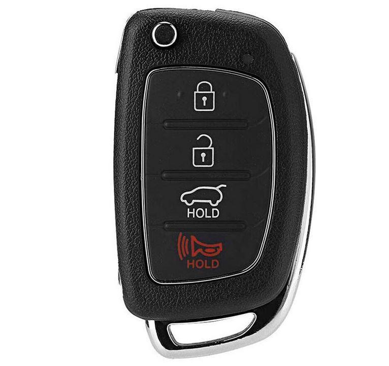 FITS Hyundai i40 i30 ix35 Sante Fe 4 Button Flip Key Remote Shell Case OZ - The Remote Factory