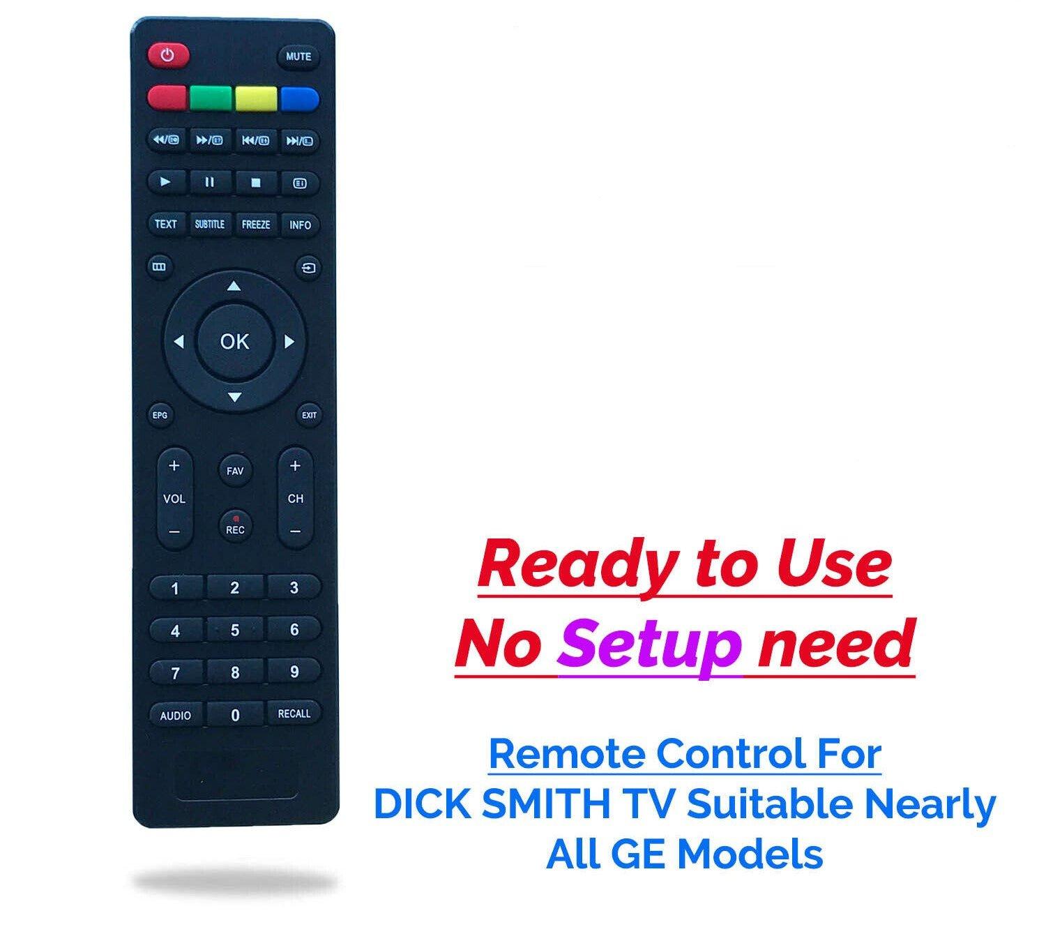 New Dick Smith TV remote Control LCD DSE Multiple Model GE Numbers - The Remote Factory
