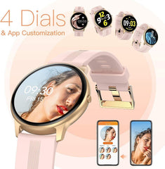 Smart Watch for Women, Smartwatch for Android and Ios Phones IP68 Waterproof - Black - The Remote Factory