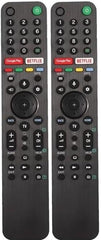 [2 Pack] RMF-TX500P Voice Remote for Sony TV KD-65X9500G KD-55X9500G KD-43X8000H KD-55A8H w/ Google Play & Netflix - Battery Mate