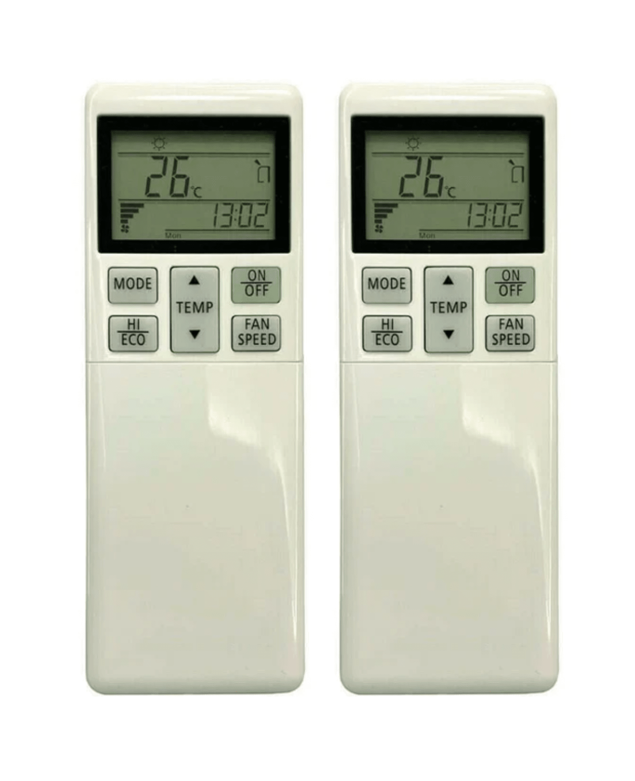 2 Pack Tavice Compatible Mitsubishi Heavy Industries Air Conditioner Remote Control RLA502A700L Replacement - Battery Mate