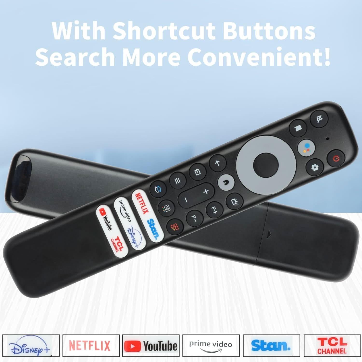 RC902V FAR1 Voice Remote Control – Compatible with TCL 4K & 8K Smart TVs - Battery Mate