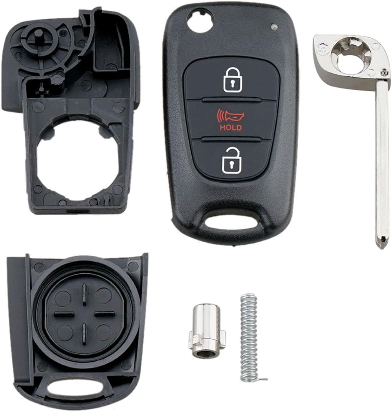 TAVICE 2 Pack Replacement remote Flip car key shell suitable for HYUNDAI i20 i30 i35 - Battery Mate