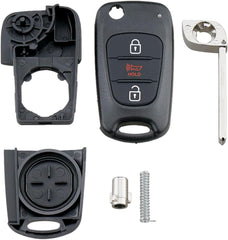 TAVICE 2 Pack Replacement remote Flip car key shell suitable for HYUNDAI i20 i30 i35 - Battery Mate