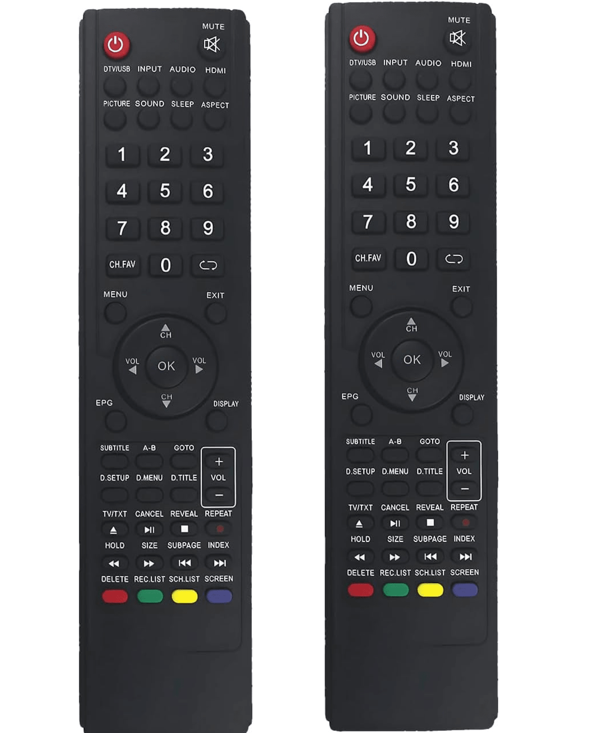 TAVICE 2 PACK TEAC TV Compatible 0118020315 Remote Control FOR LCDV2656HDR LCDV3256 - Battery Mate