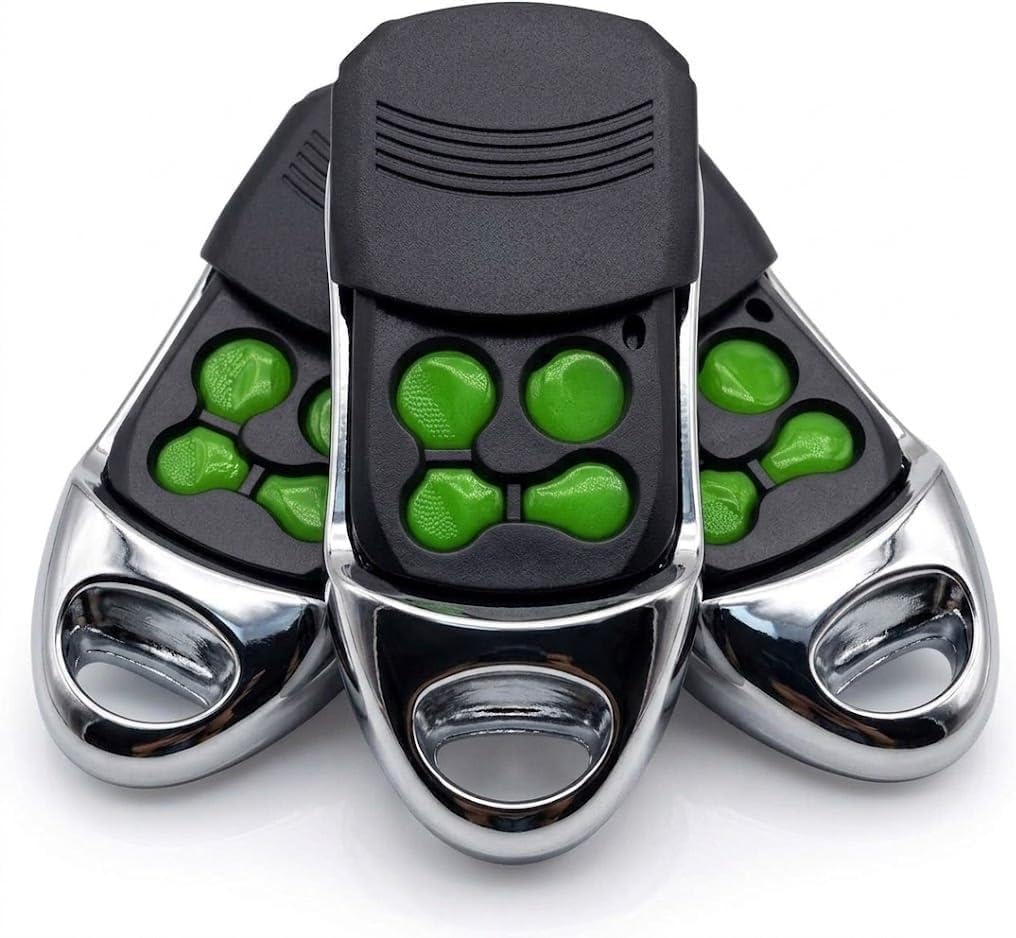 TAVICE Garage Door Remote Compatible with M - 832 M - 842 M - 844 Green 4 Button 433.92MHz Replacement for M - 230T M - 430R Garage Door Openers (3 Pack) - Battery Mate
