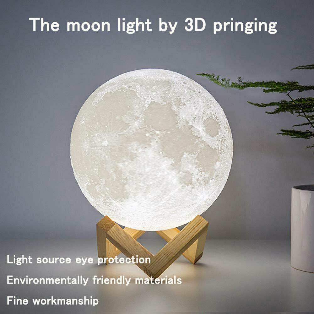 3D Magical Moon Lamp USB LED Night Light Moonlight Touch Sensor 16Colors - The Remote Factory