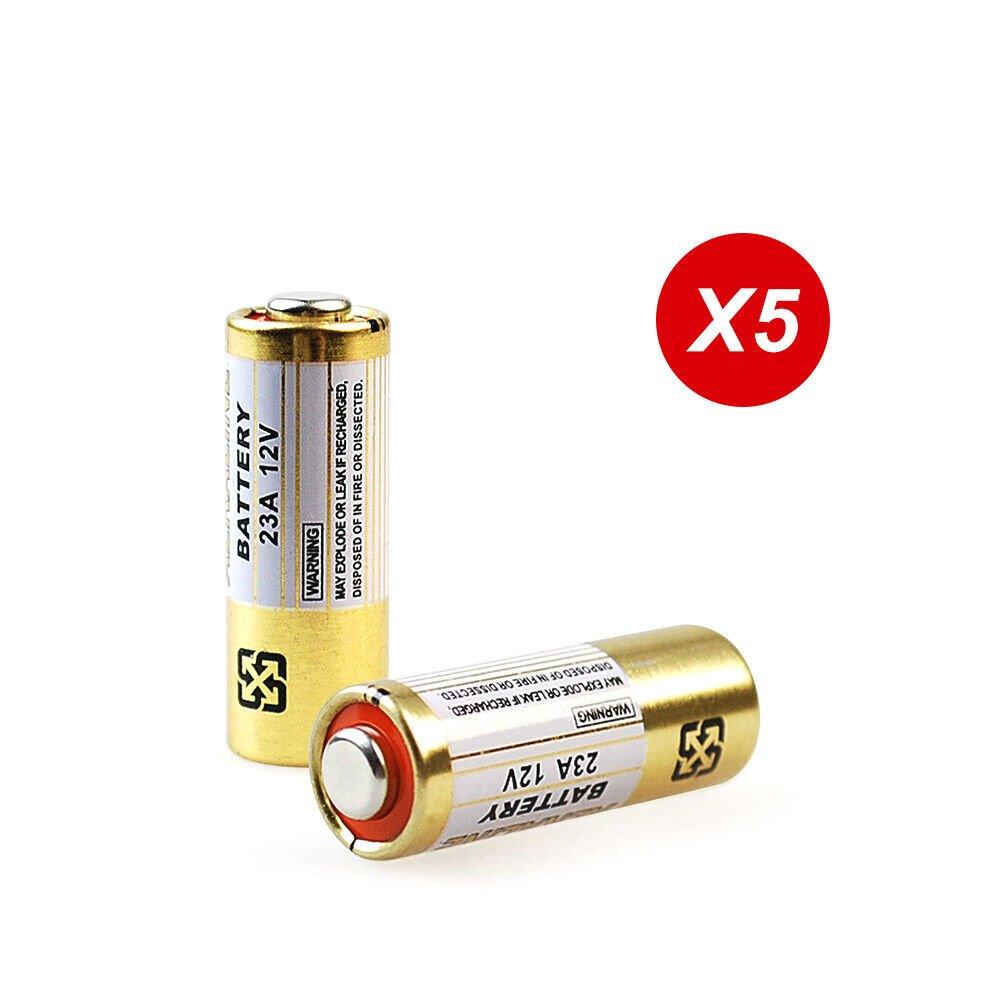 5 x A23/23A/8LR932 12V Powercell Alkaline Battery Batteries for Alarm/Remote - The Remote Factory
