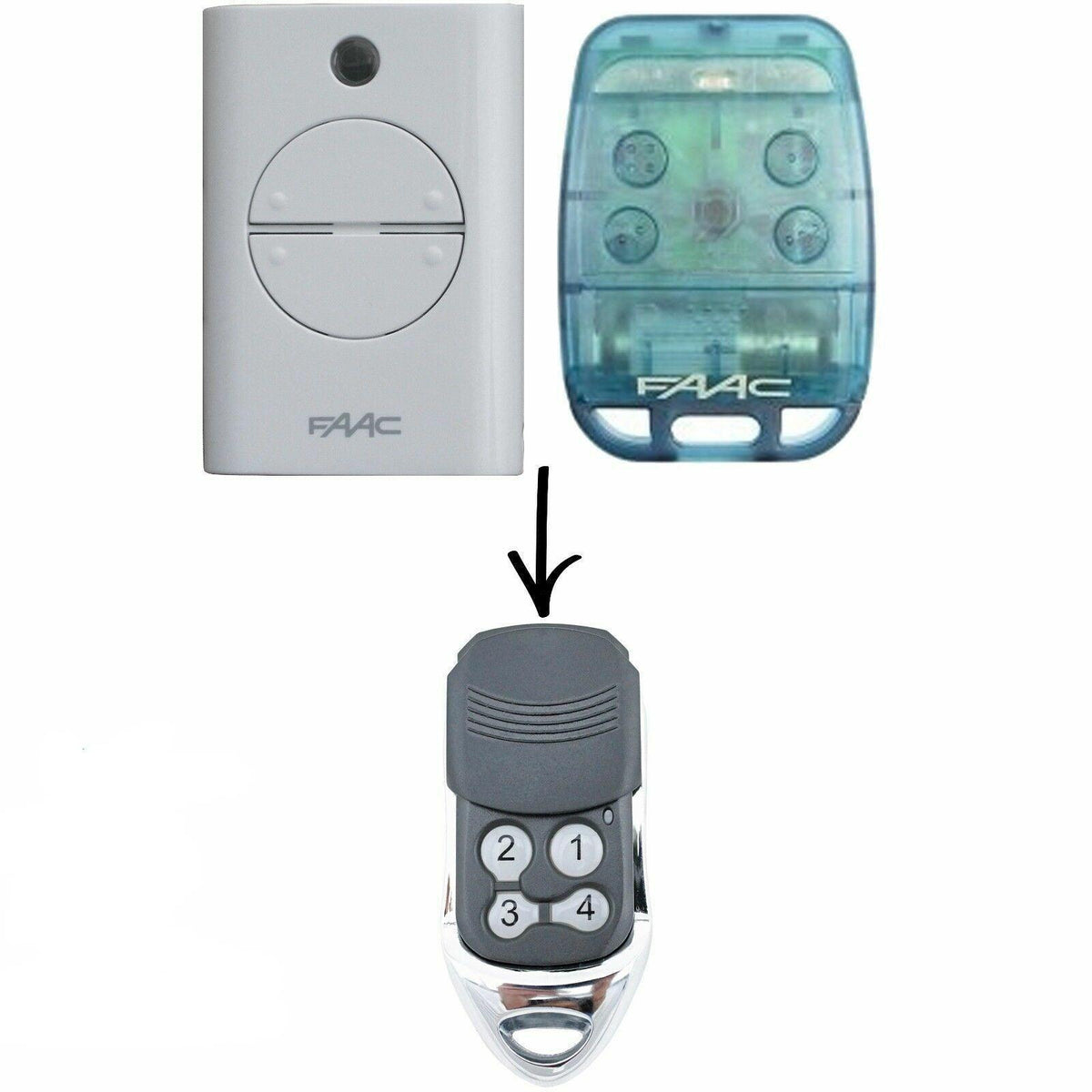 FAAC Compatible Garage/Gate Remote XT2/XT4/TE4433H/787452/433 LC RC 740 741 402 - The Remote Factory