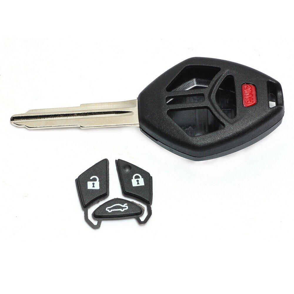 Remote Key Shell Case 4 Button fits Mitsubishi 380 2005 2006 2007 2008 Uncut - The Remote Factory