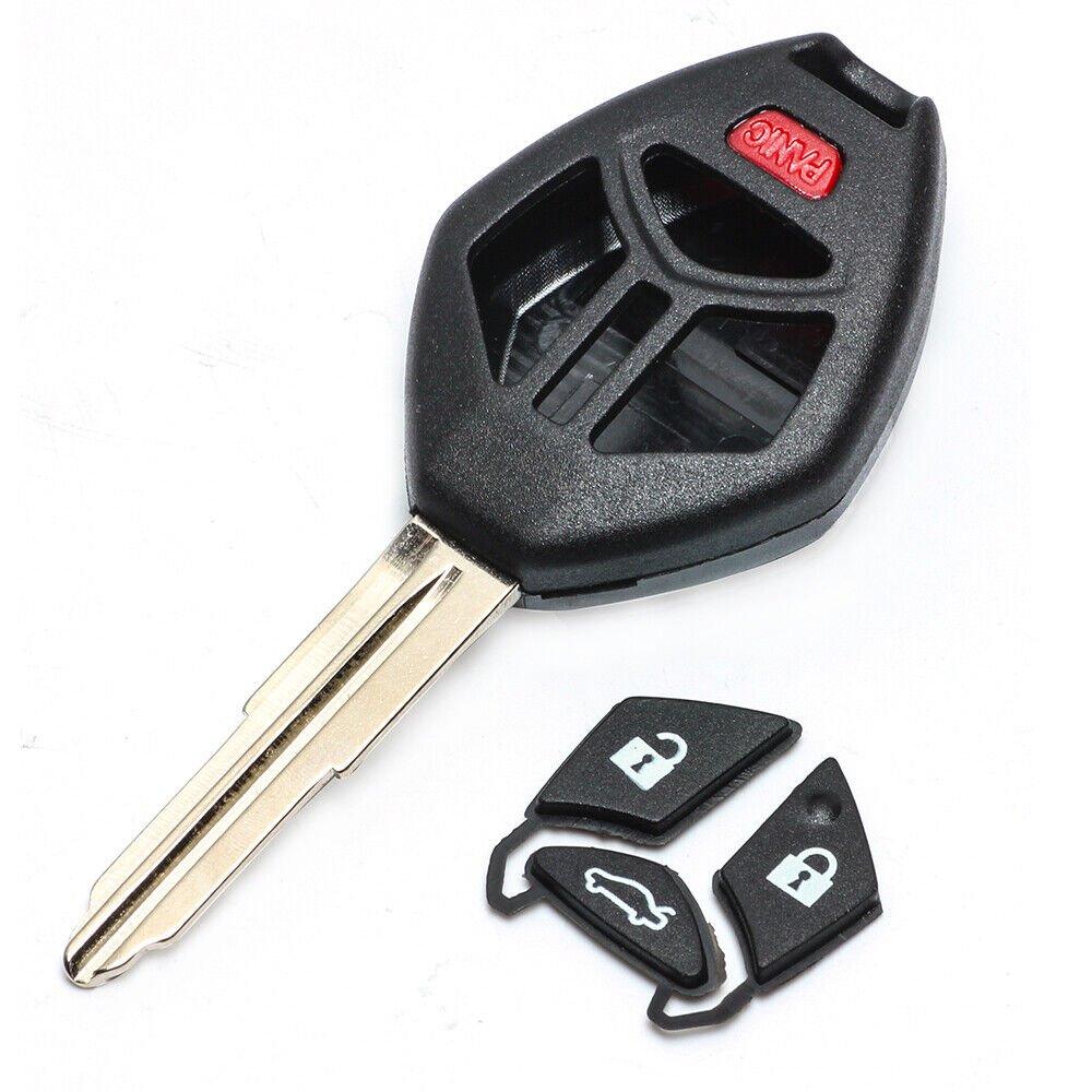 Remote Key Shell Case 4 Button fits Mitsubishi 380 2005 2006 2007 2008 Uncut - The Remote Factory